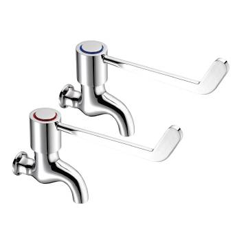 Deva Panel Mounted Long Lever Action Bib Taps 