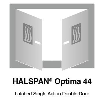 HALSPAN® Optima 44 mm Internal Fire Rated Door Blank - Latched Single Acting Double Doors