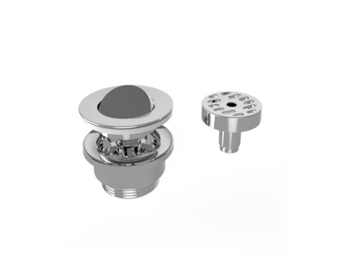 Kit 24 - Universal Basin Drain With Captive Flip Plug And Free Flow Insert - Waste Kit Drain