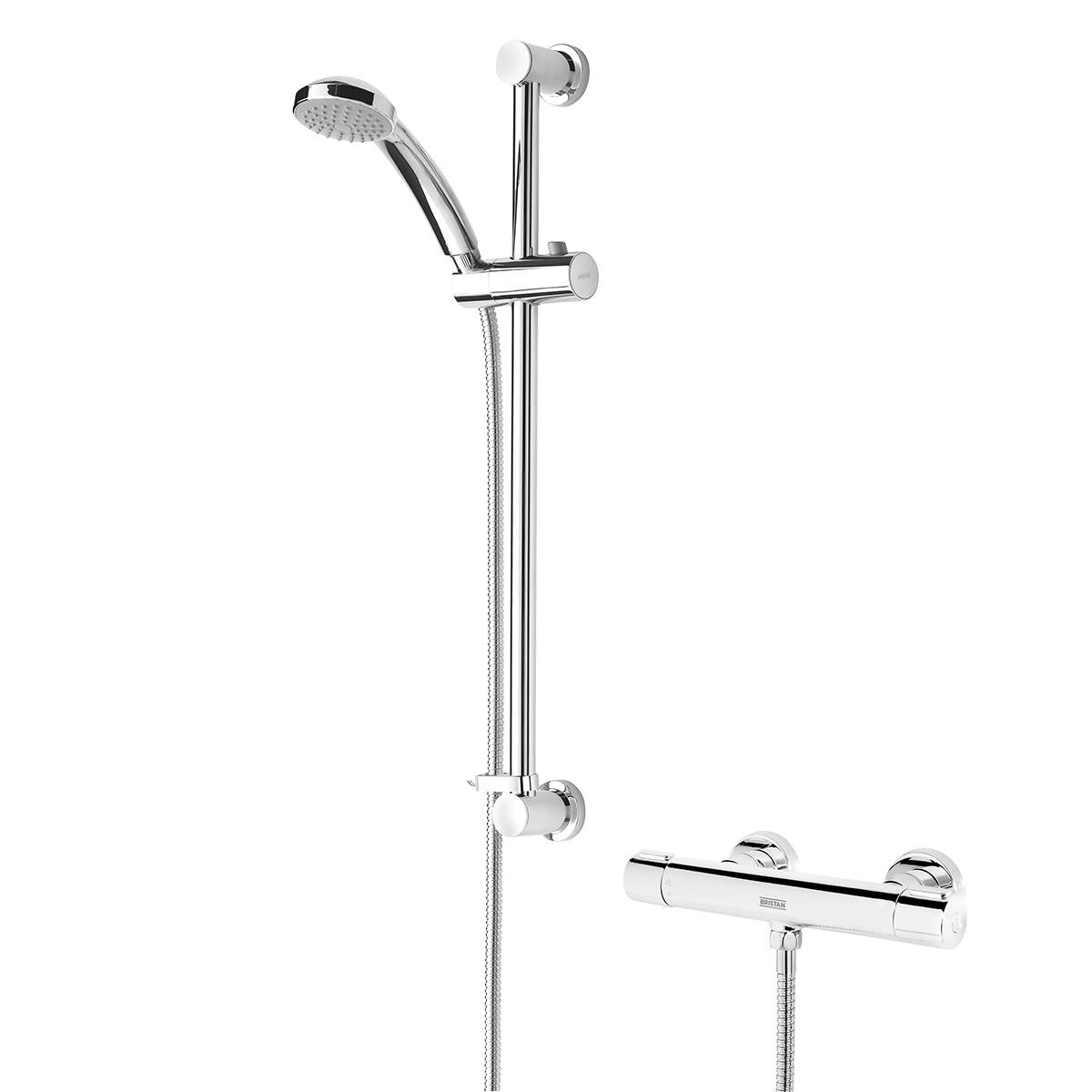 Frenzy Thermostatic Bar Shower With Multi Function Handset