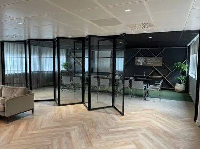 MG900 Single Glazed Sliding Folding Partitions - Single Glazed Sliding Folding Partitions