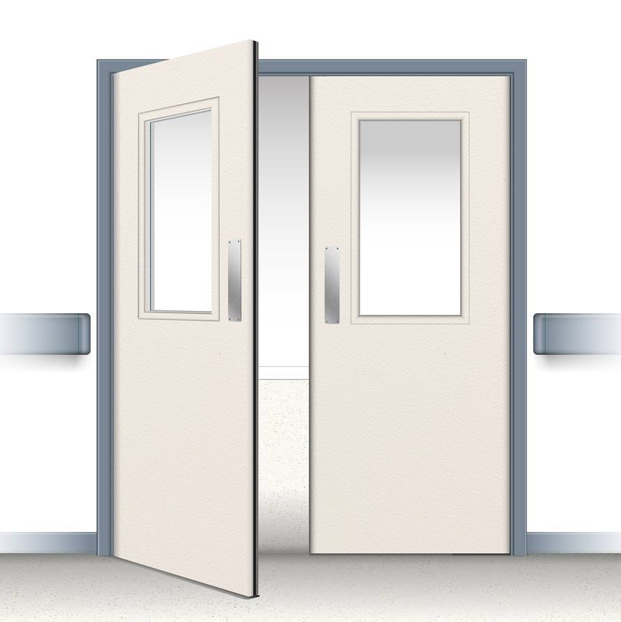 Postformed Double Swing Doorset - Vision Panel 13