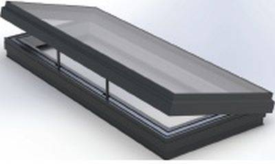 Skyway 24 V Hinged Flat Glass Rooflight