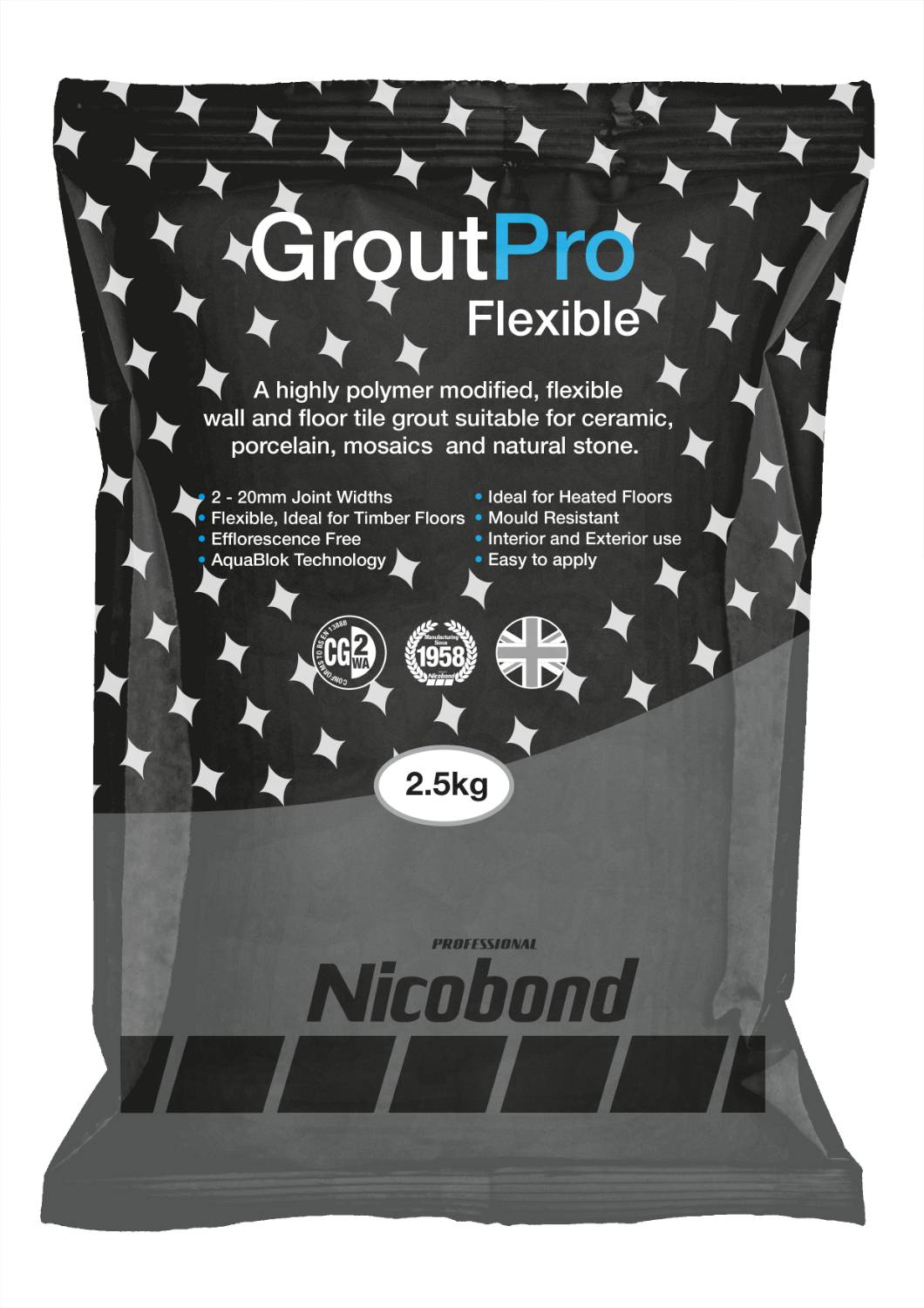 Nicobond GroutPro Flexible (All Colours) - Tile Grout