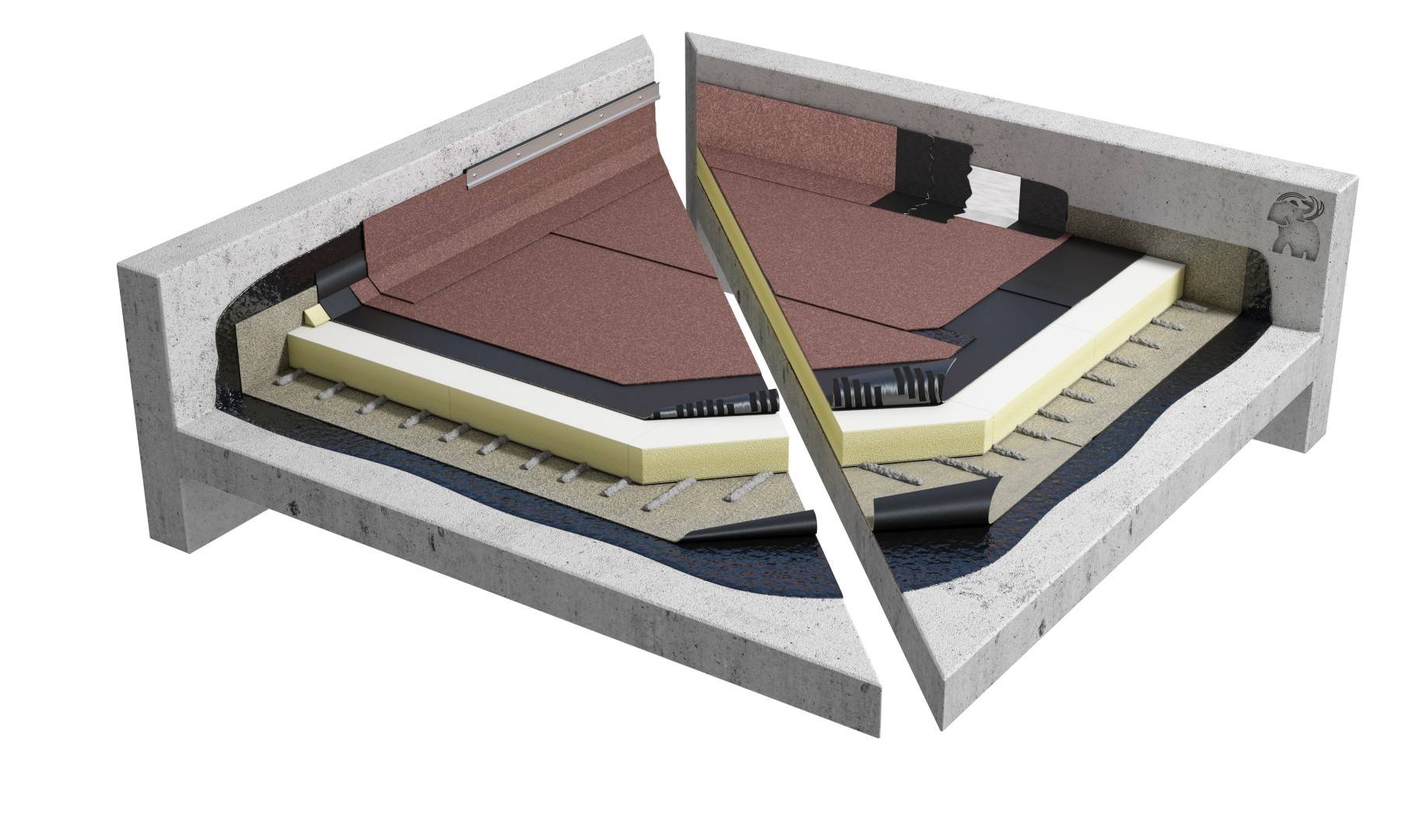 Sopralene Optima - Bituminous Warm Flat Roof System (Concrete Deck)