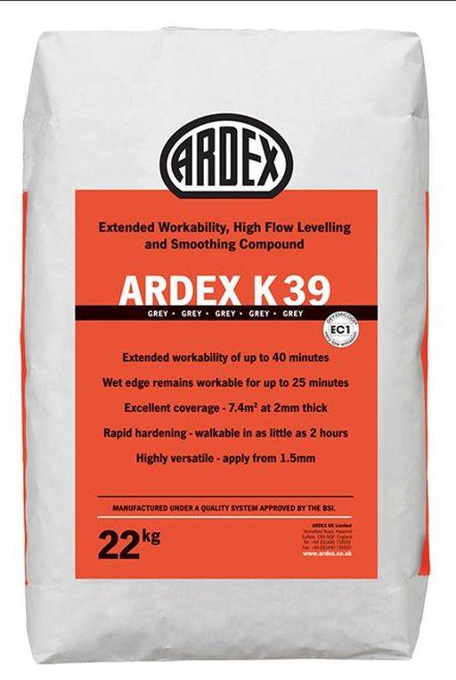 ARDEX K 39 High Flow Levelling Compound