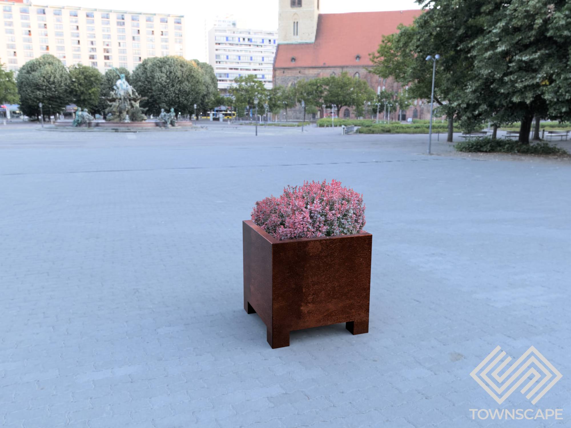 Townscape Corten Planter Standard Raised