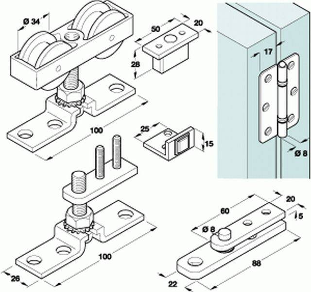 HAWA-Bifold 30 Top Hung Folding Door Fittings - Door furniture 