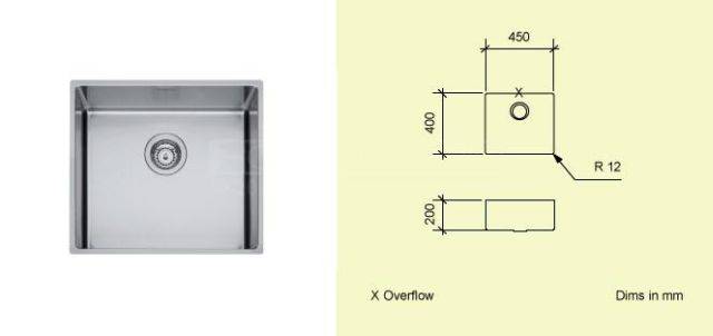 Sink Bowl A45 - Single Stainless Steel