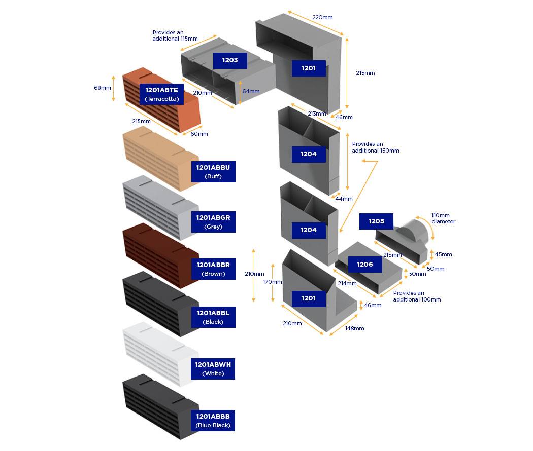 1201 Telescopic Underfloor Vent