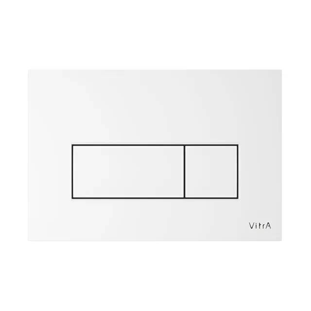 740-2300- Loop Square mechanical flush plate, White - Flush Plate