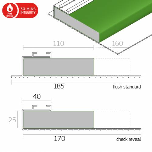 Dacatie TFR2000 30 Minute Fire Rated Fire Cavity Barrier For Window And Door Reveals