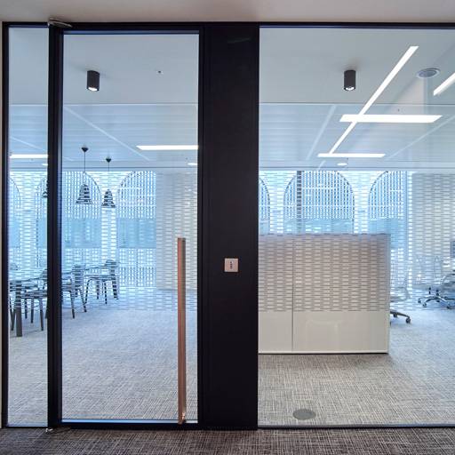 Optima 117 Plus Single Glazed Partition with 100 mm Tech Panel - Media Walls