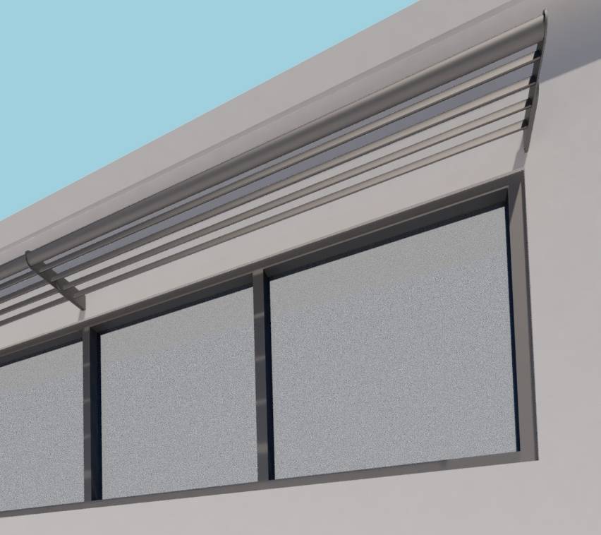 Aluminium Brise Soleil - Solar Shading: Shadex 100 Horizontal With Tube - Brise Soleil