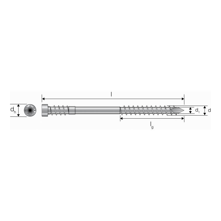 DSPROA4 Hardwood & Marine Decking Screw - Hardwood Decking Screw - Stainless Steel