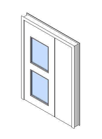 Internal Uneven Door, Vision Panel Style VP05
