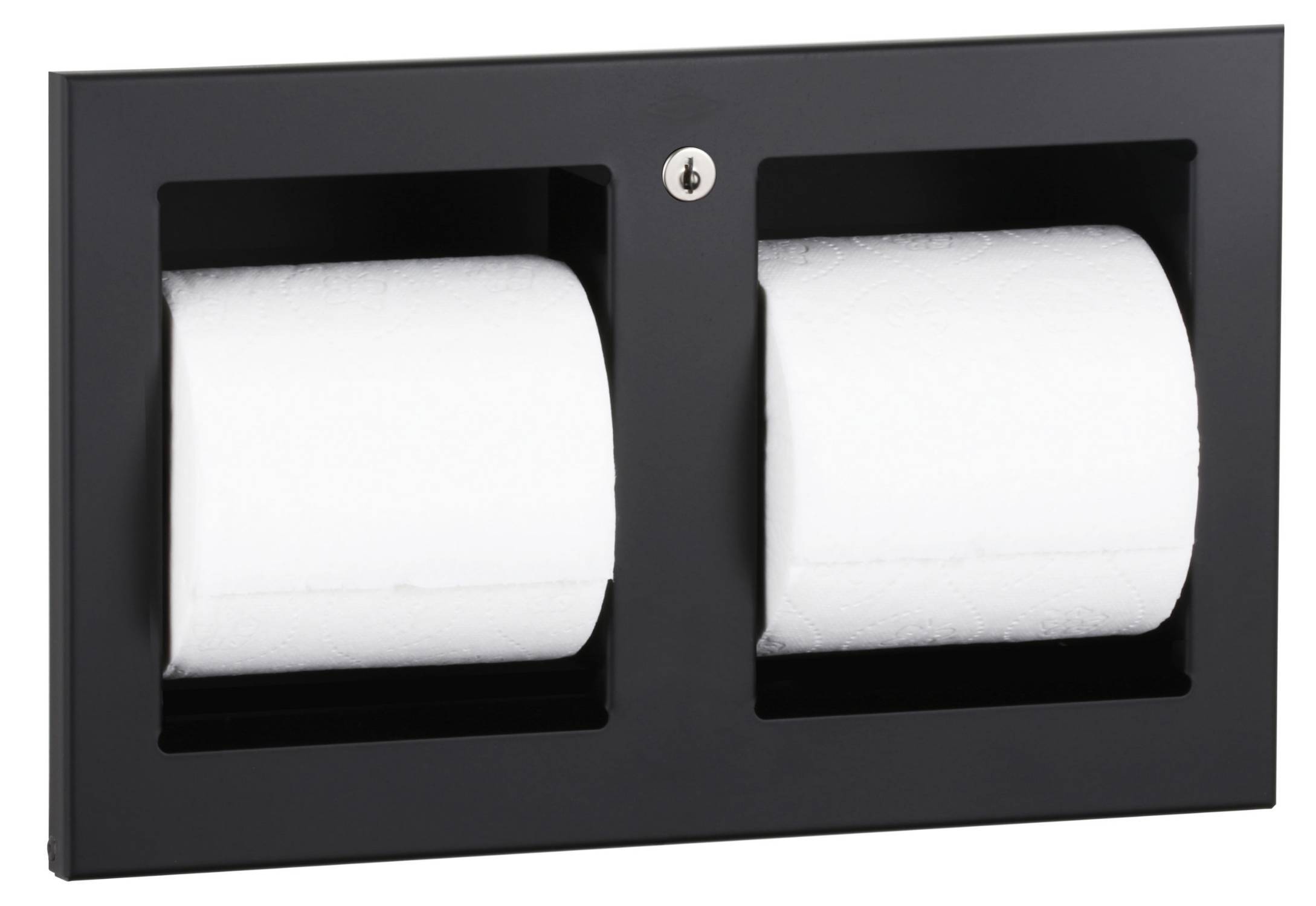 TrimLine - Recessed Multi-Roll Toilet Tissue Dispenser, Matte Black, B-35883.MBLK - Toilet Tissue Dispenser 
