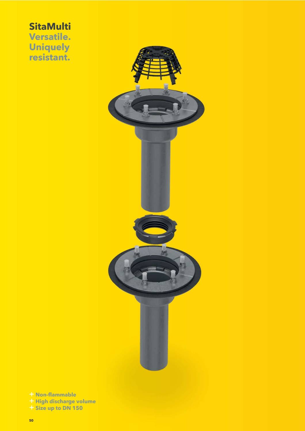 SitaMulti Cast Iron Roof Outlet - Roof Drainage Outlet