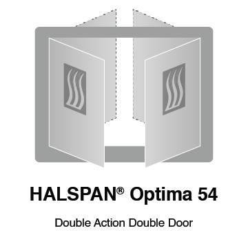 HALSPAN® Optima 54 mm Internal Fire Rated Door Blank - Double Acting Double Doors