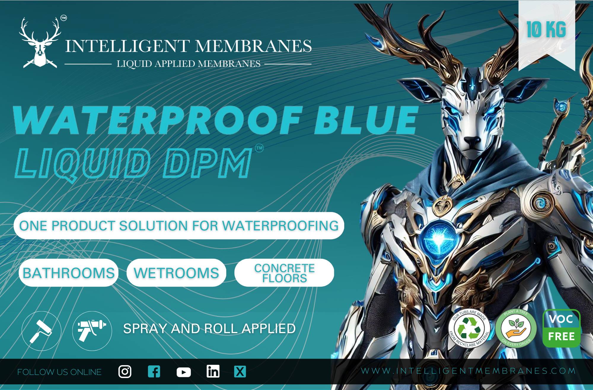 WATERPROOF BLUE Liquid DPM - Waterproof Flexible Membrane