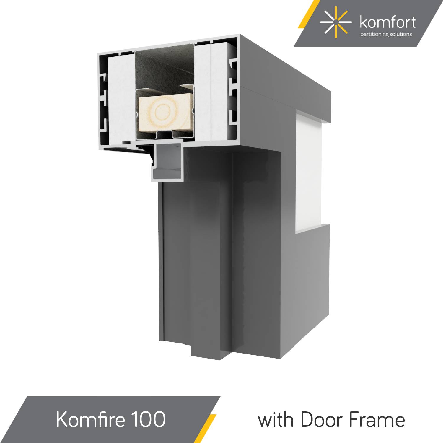 Komfort | Komfire 100 | Non-Fire Rated Solid & Glazed Partitioning