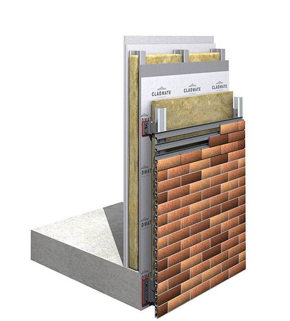 CMS40 MF Slip Brick Cladding Support System - Mechanically Fixed Cladding