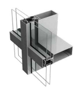 AluK SL52 Capped Stick Curtain Walling System 