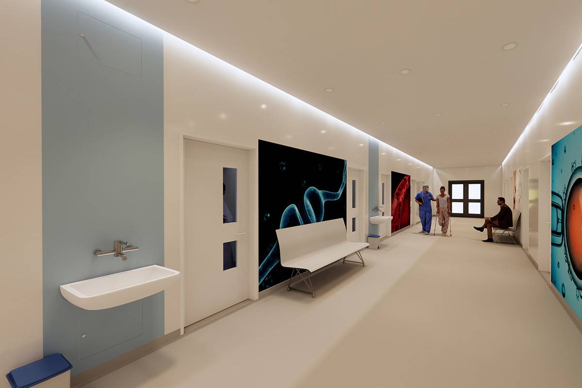 Altro Whiterock™ hand wash station - Pre-fabricated modular wall units