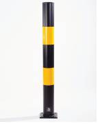 Plain Bollard Black & Yellow - Round