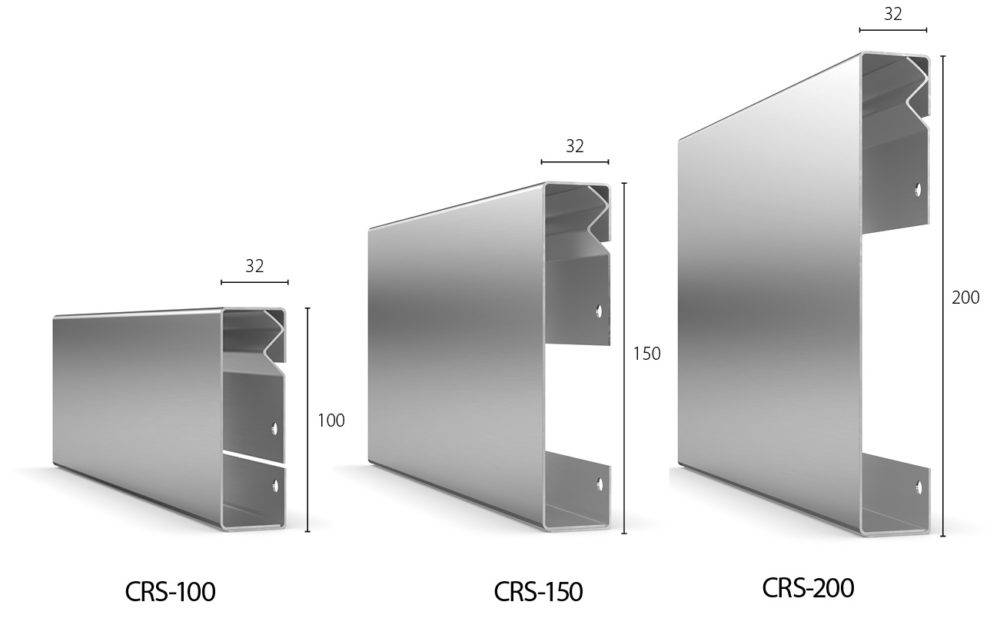 CS Acrovyn® CRS-100, CRS-150 and CRS-200 Stainless Steel Crash Rails