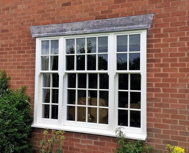 Ultimate Rose Sash Window - Slim Mullion Triple - Sash Window Slim Mullion