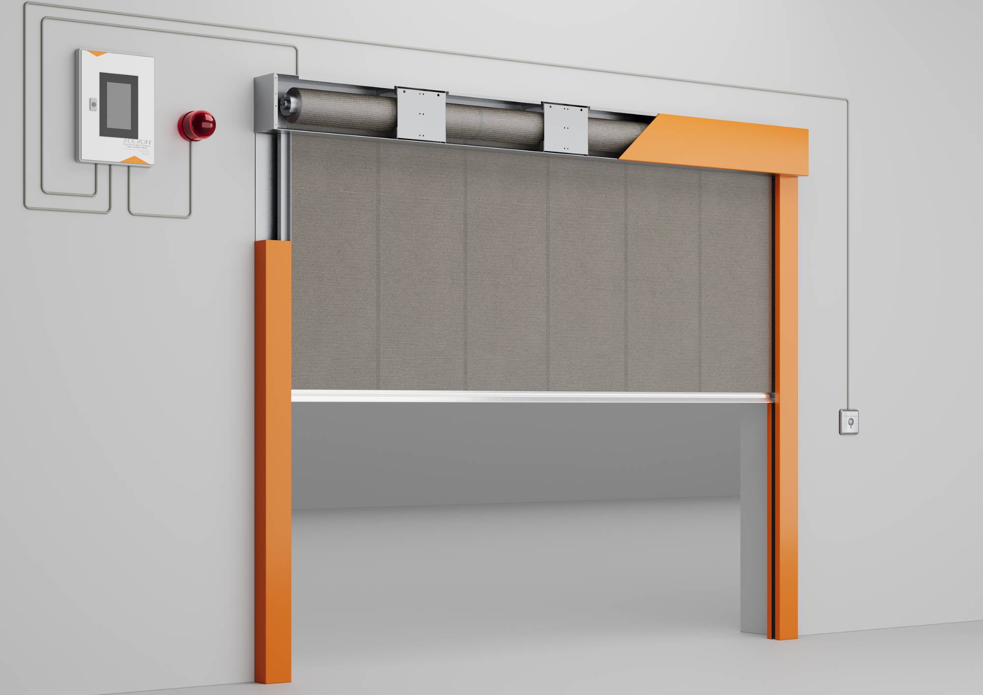 Vertical Fire Curtain - 120 min + Radiation - FC120EW - Fire Curtain