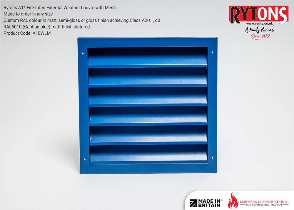 Rytons A1® Fire-rated External Weather Louvres