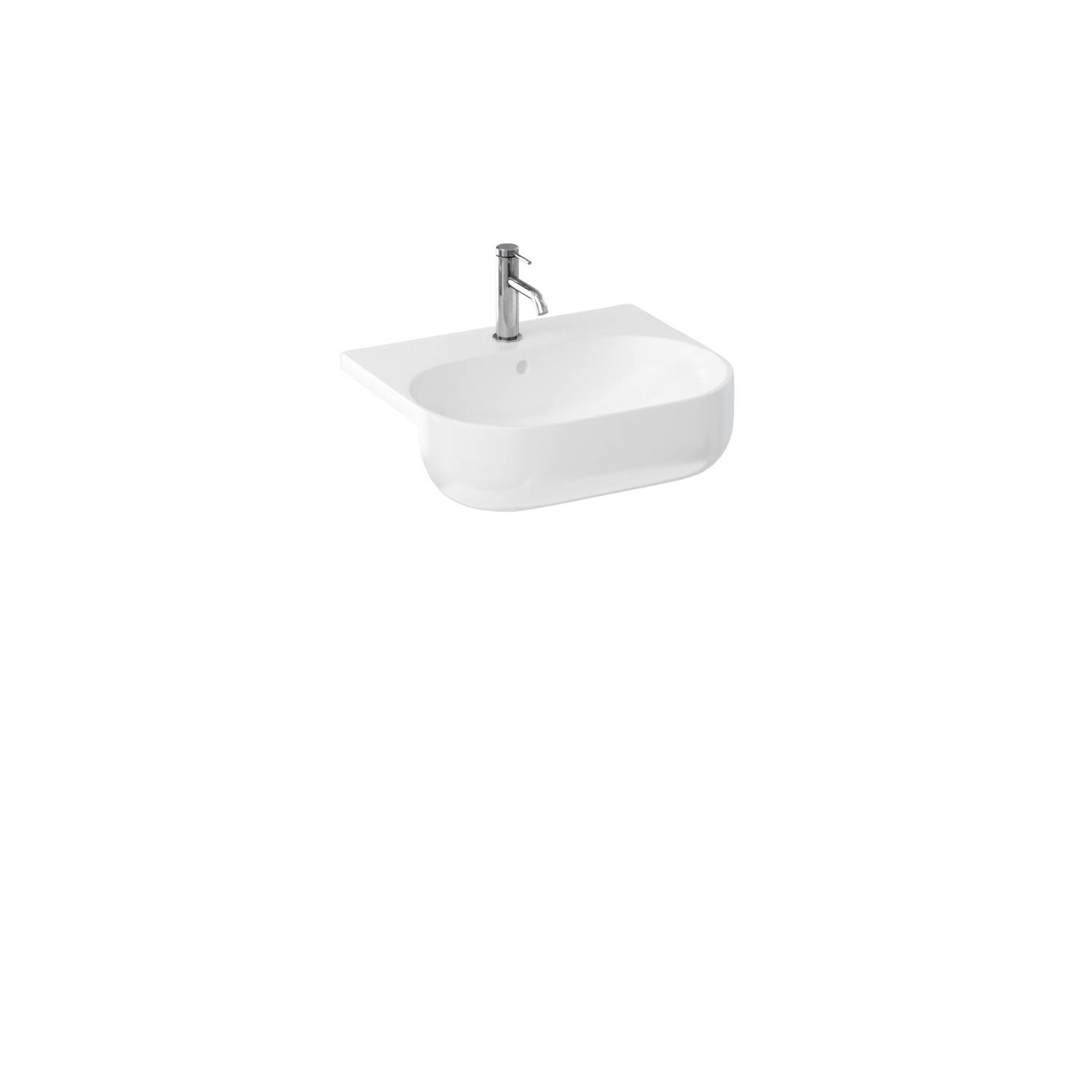 Milan 550mm Semi-recessed Basin