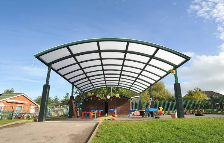 Newcastle Symmetric Canopy                                    - Open sided shelter, polycarbonate canopy