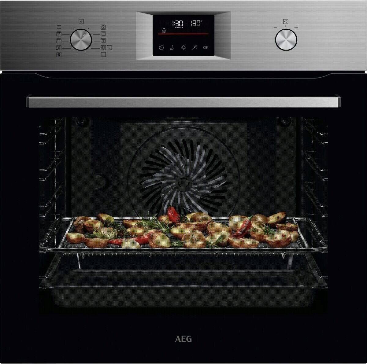 AEG STAINLESS STEEL SenseCook Pyrolytic Multifunction oven with AirFry and Food sensor