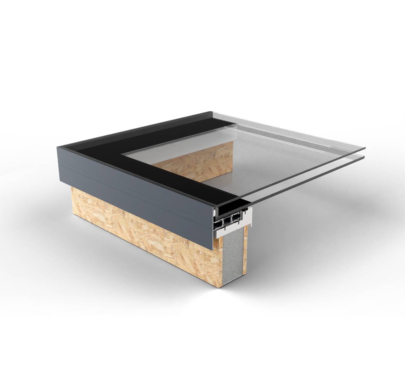 EOS97 Fixed Flat Glass Rooflight - Single Pane - Rooflight