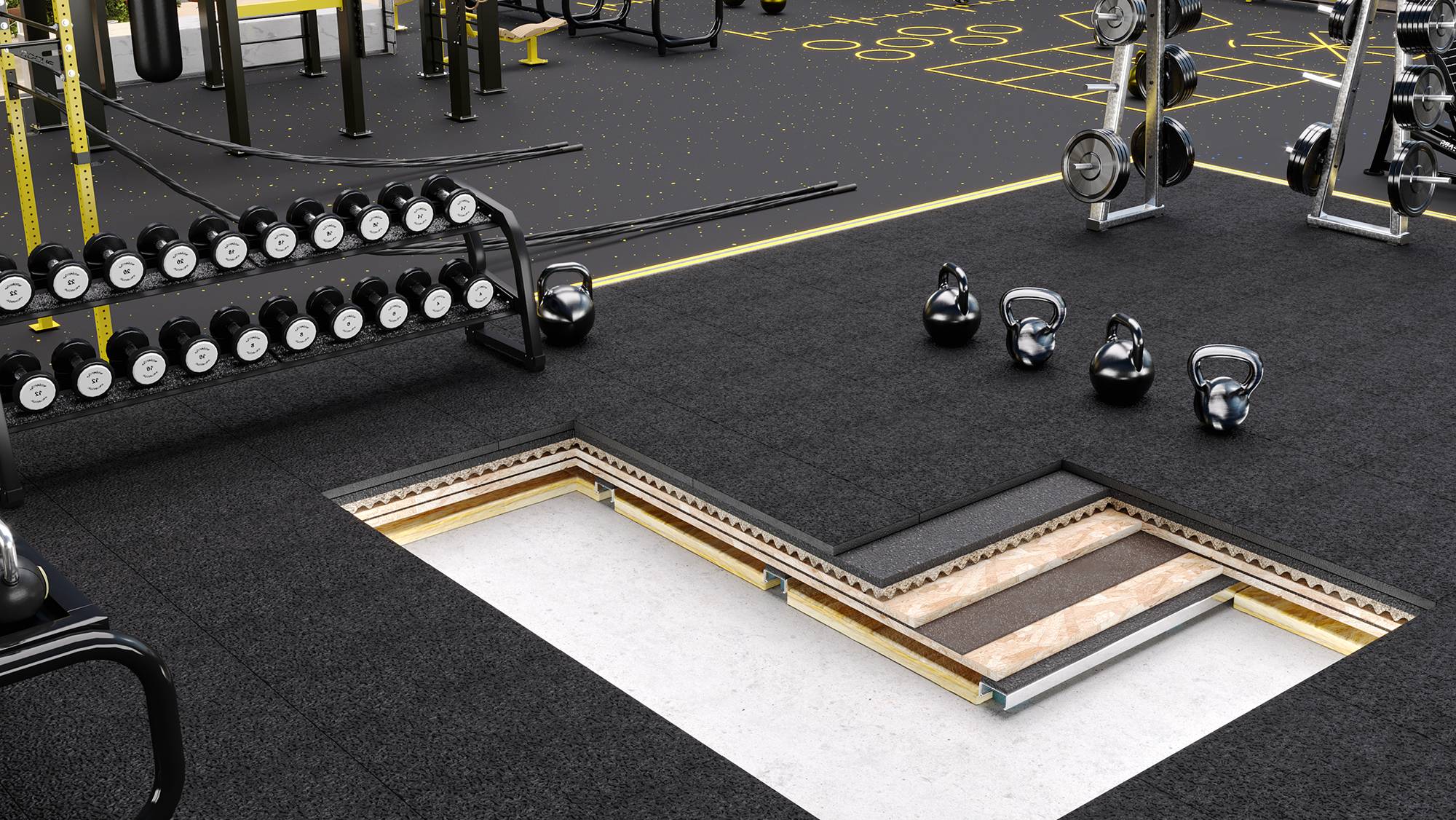 Stravigym HP - Floating Floor System