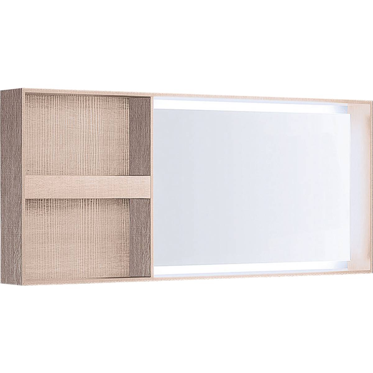 Citterio Illuminated Mirror, Lateral Storage Shelf