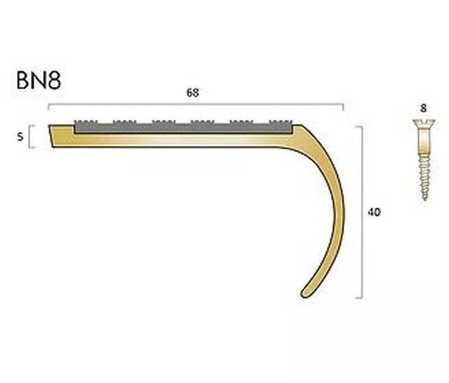 BN8 Brass Stair Nosings