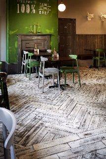 RECLAIMED and SOLID OAK Block and Chevron Wood Flooring