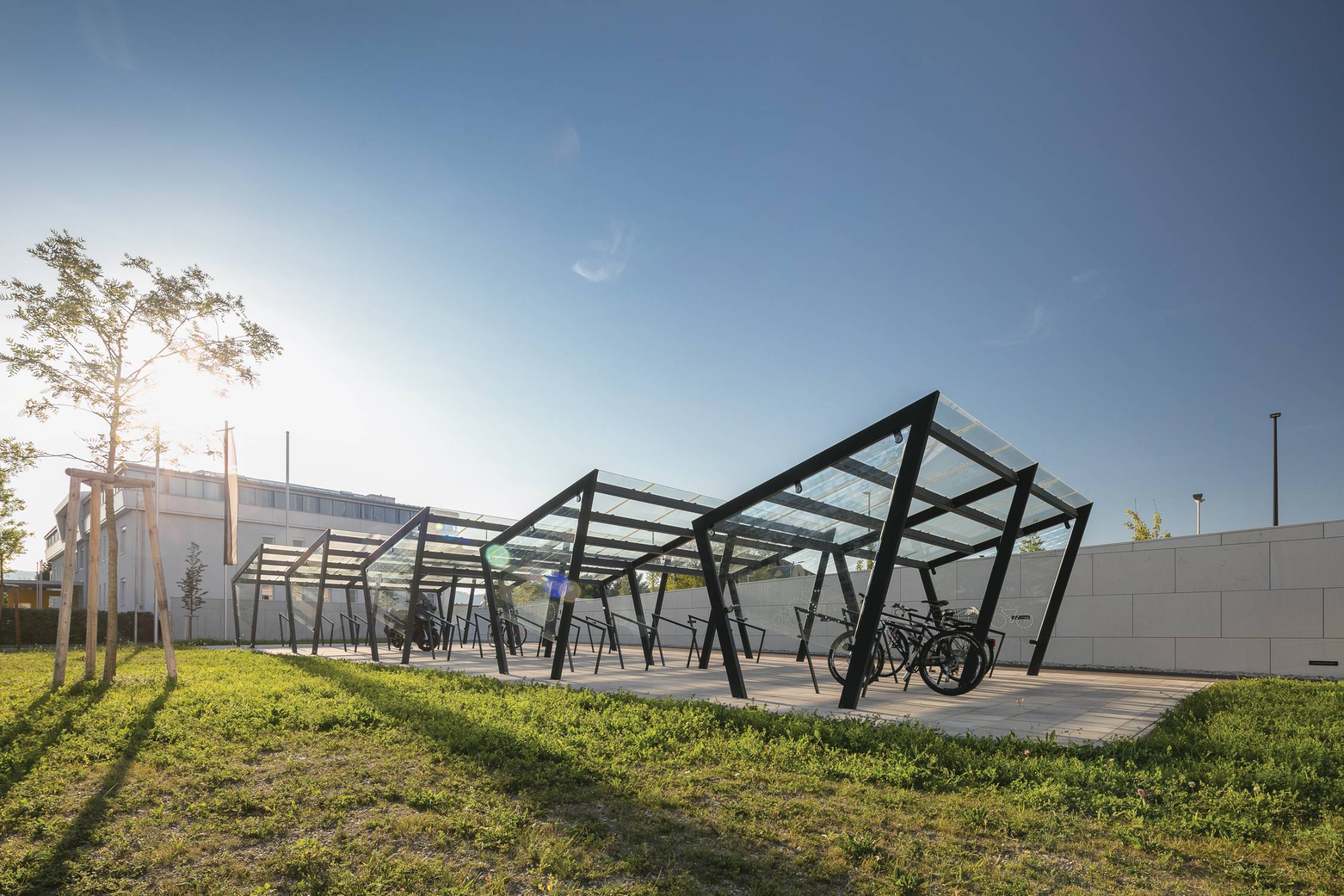 Edge Bike Shelter/ Smoking Shelter - Covered Bicycle Shelter