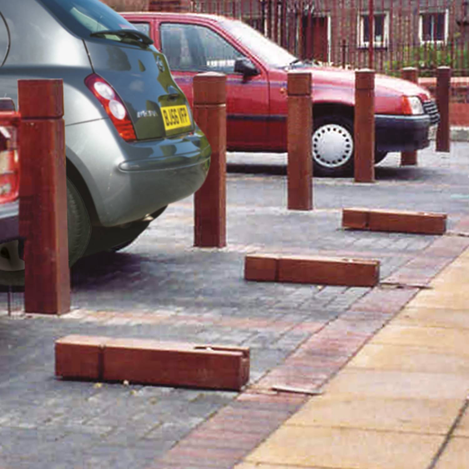 Hinge Down Bollard | Woodscape Ltd | NBS Source