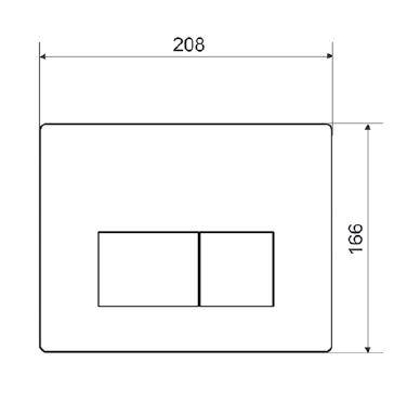 WHITE DESIGN CONTROL PLATE  - WC Flush Plate