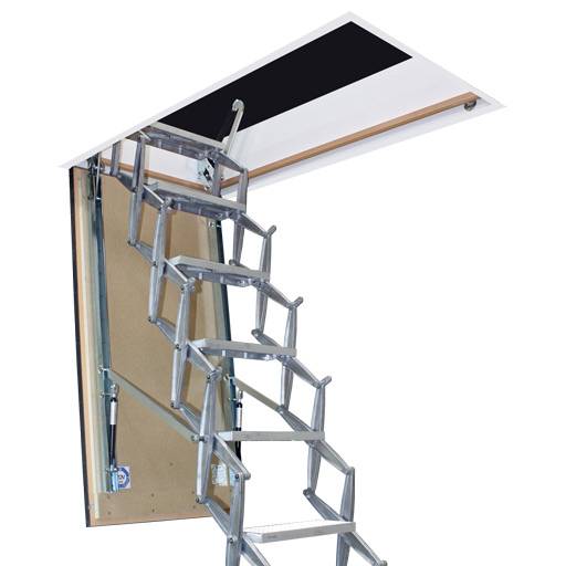 Supreme F30 - Heavy Duty Retractable Ladder - Fire Rated Wooden Hatch - Retractable ladder