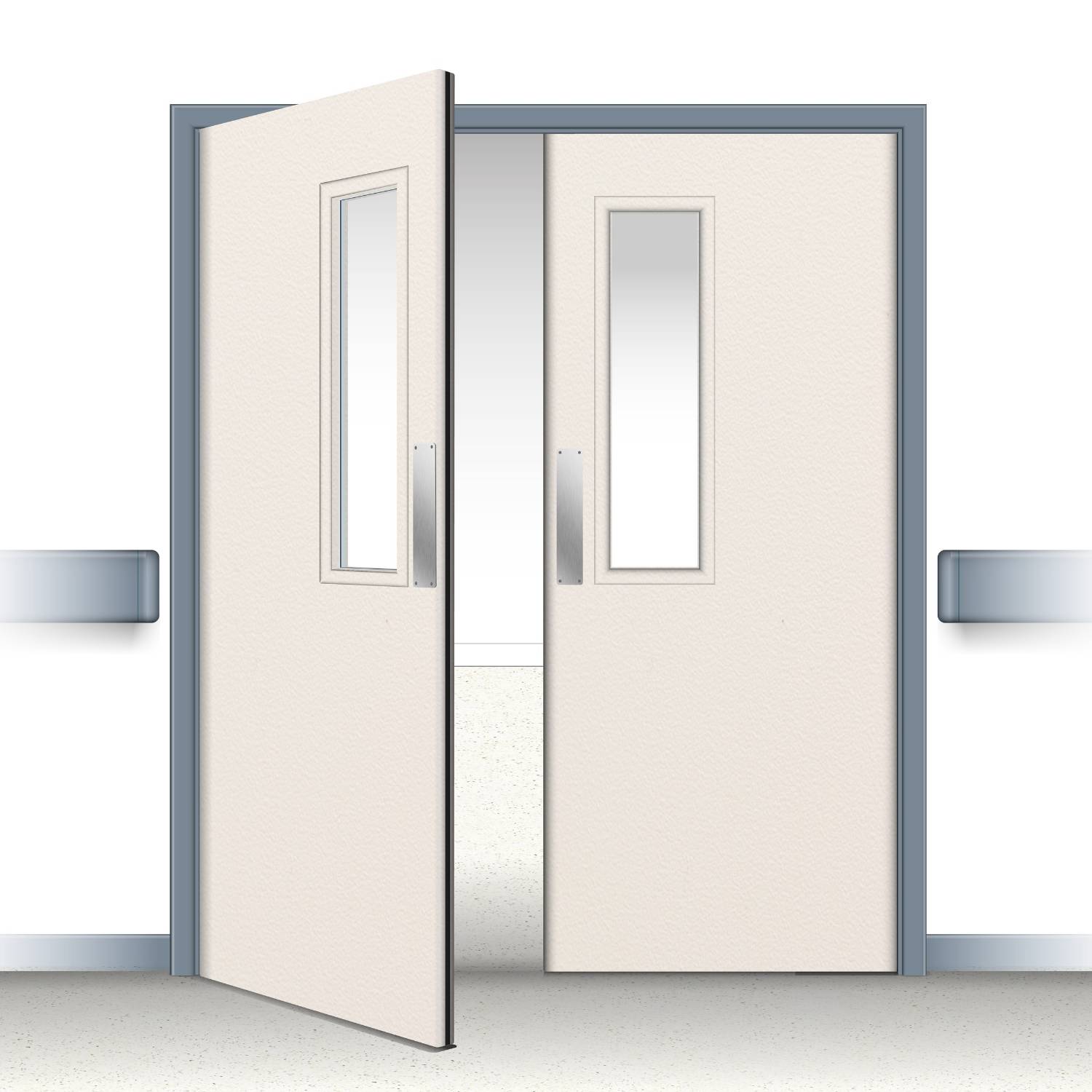 Postformed Double Swing Doorset - Vision Panel 11