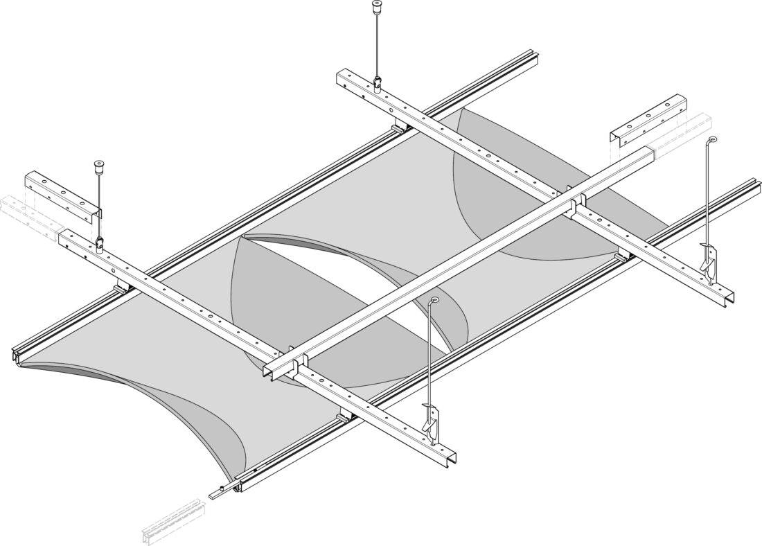 HeartFelt® Origami Curve - Acoustic Ceiling System