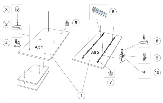 Solo™ Rectangle acoustic raft - Acoustic raft