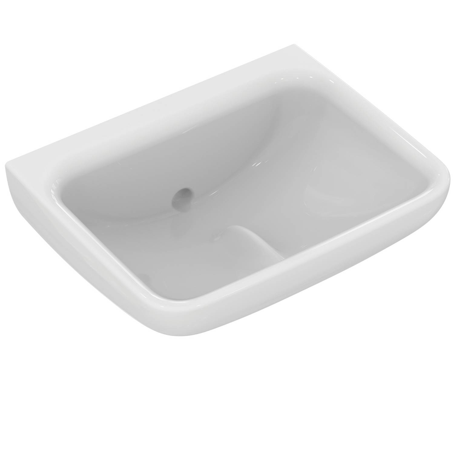 HBN 00-10 HTM64 (LB G M) Contour 21+ 50cm Back Outlet Washbasin - Washbasin, Back Outlet