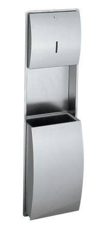 Combination Paper Towel Dispenser and Waste Bin - STRX602E